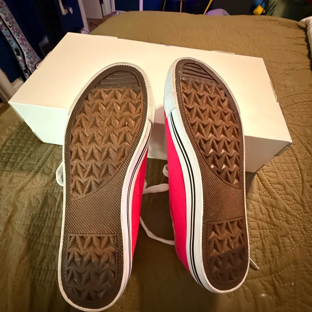 Hot Pink Canvas Low-Top Sneakers | Women's 8.5 - Picture 3 of 3